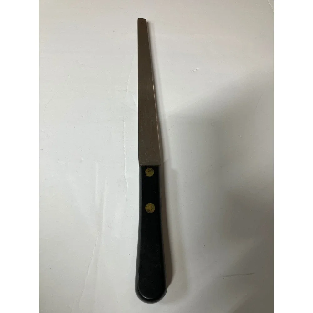 Iroquois Meat Slicer‎ Knife Vintage Stainless Steel Black Handle USA